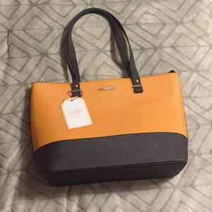 Benoss Milan by Amy Miller black and Tan Women's Tote Bag